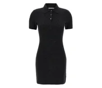 Kurzärmeliges Minikleid - Grau