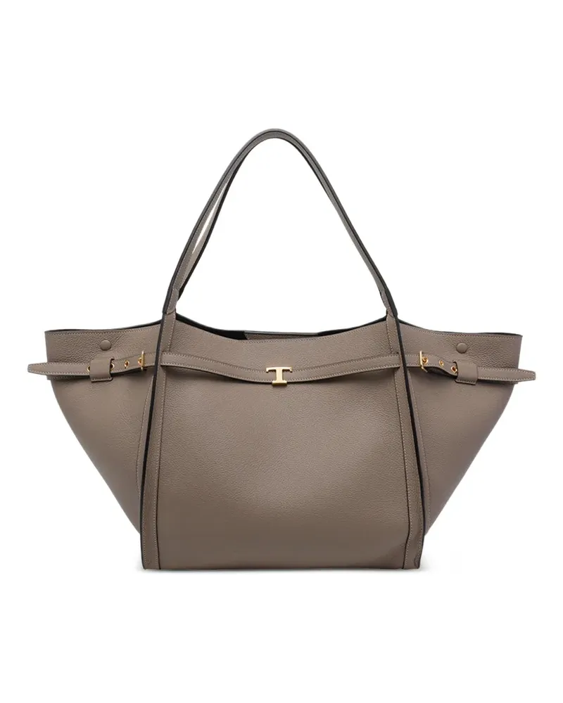 TOD'S medium leather tote bag - Nude Nude