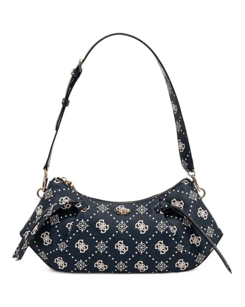 Guess Allegra monogram-print logo-plaque shoulder bag - Blau Blau