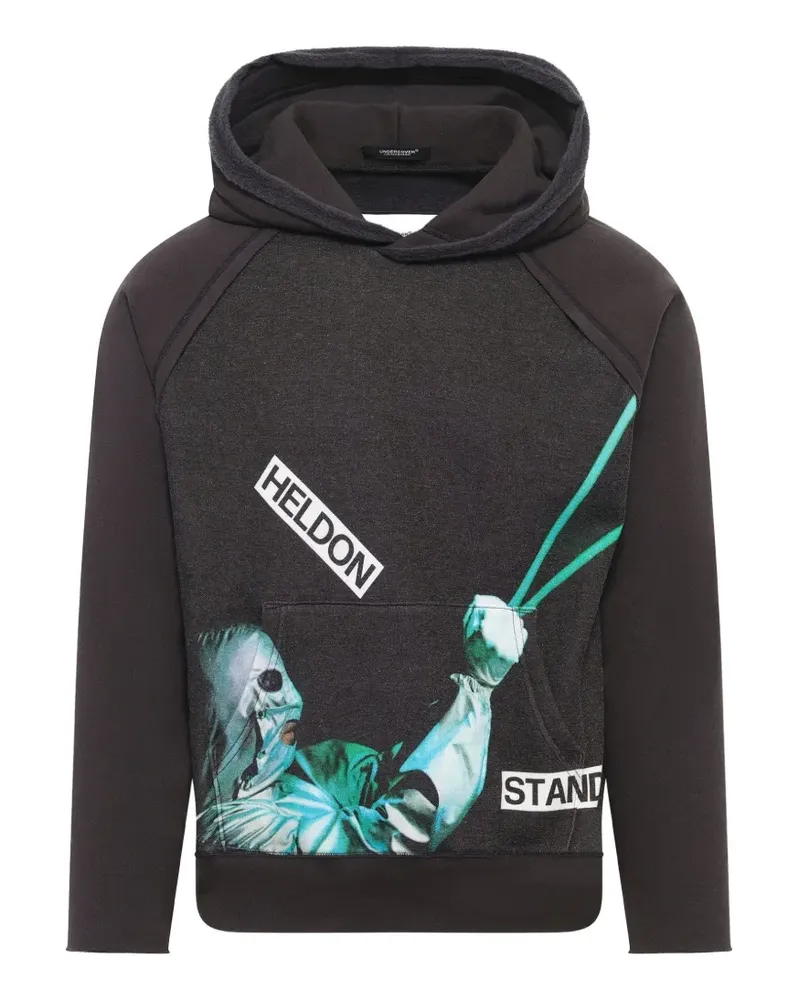 Undercover Heldon Stand By graphic-print hoodie - Schwarz Schwarz