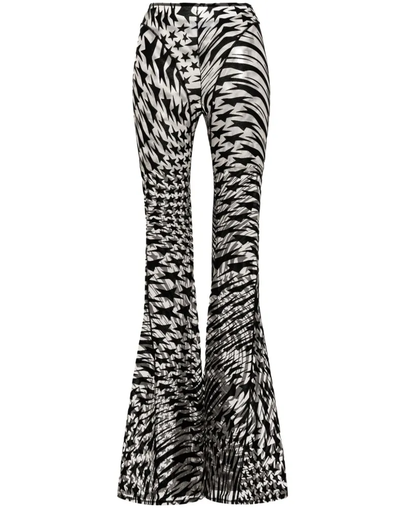 Thierry Mugler Hose mit Sterne-Print Schwarz