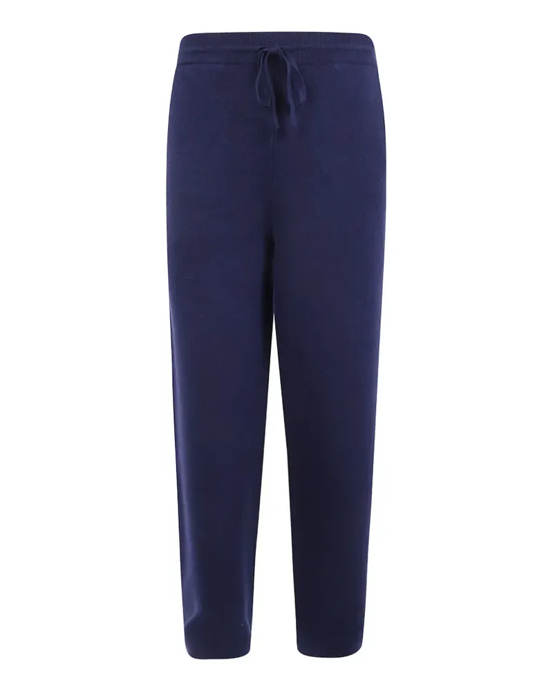 LARDINI drawstring-waist wool track pants - Blau Blau