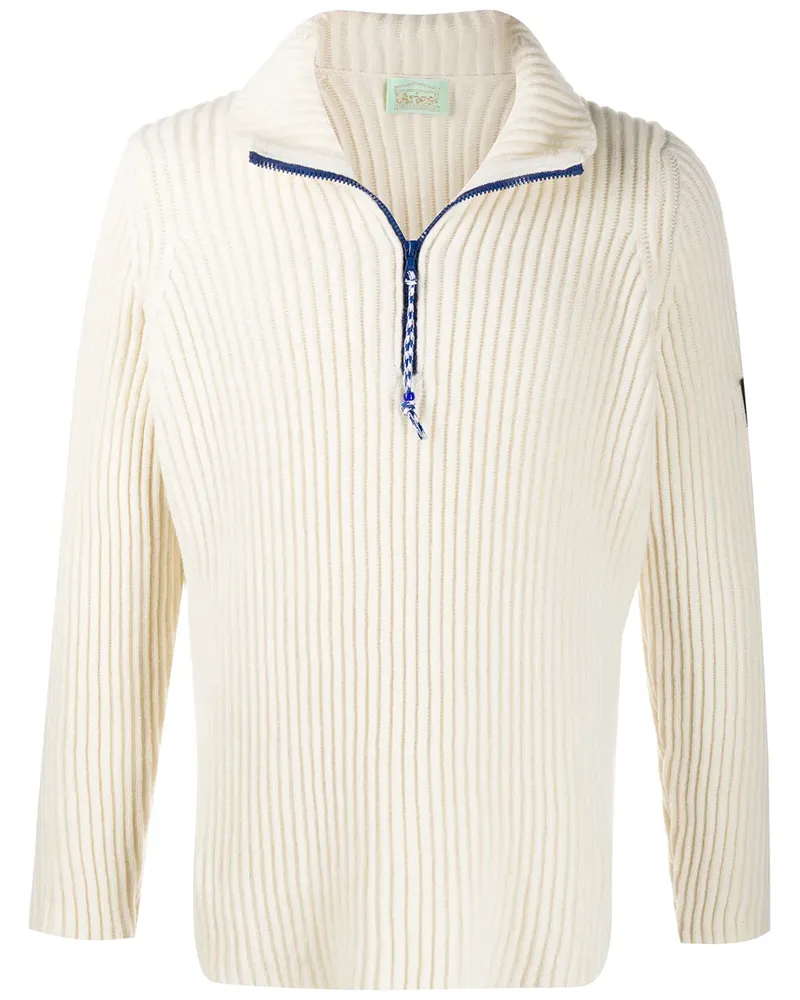 Aries Gerippter Strickpullover - Weiß Weiß