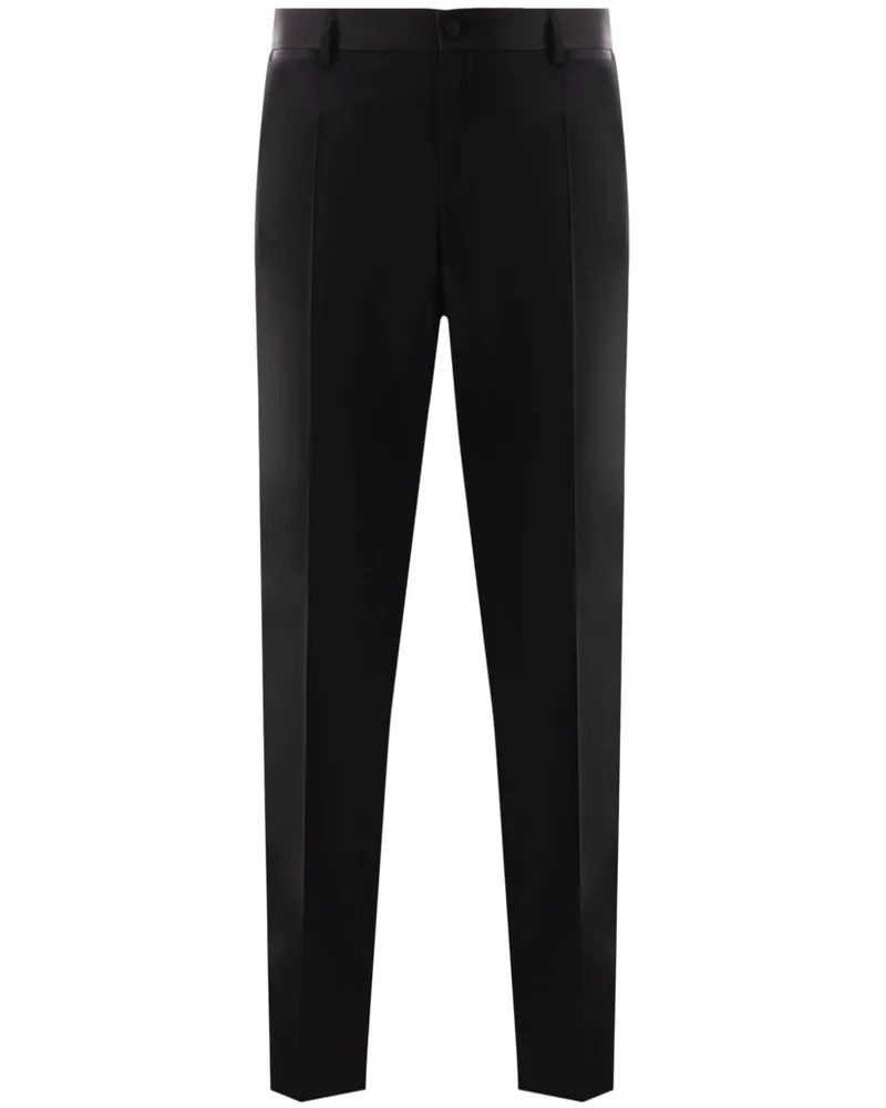 Dolce & Gabbana Klassische Hose mit Bügelfalten - Schwarz Schwarz