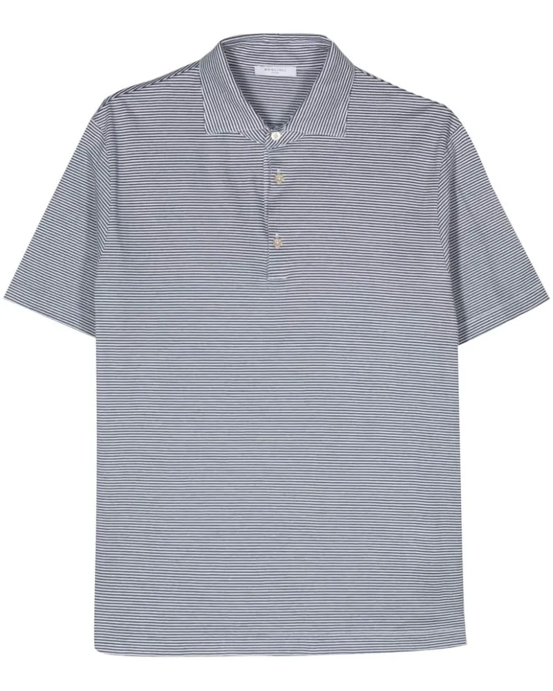 Boglioli Gestreiftes Poloshirt - Weiß Weiß