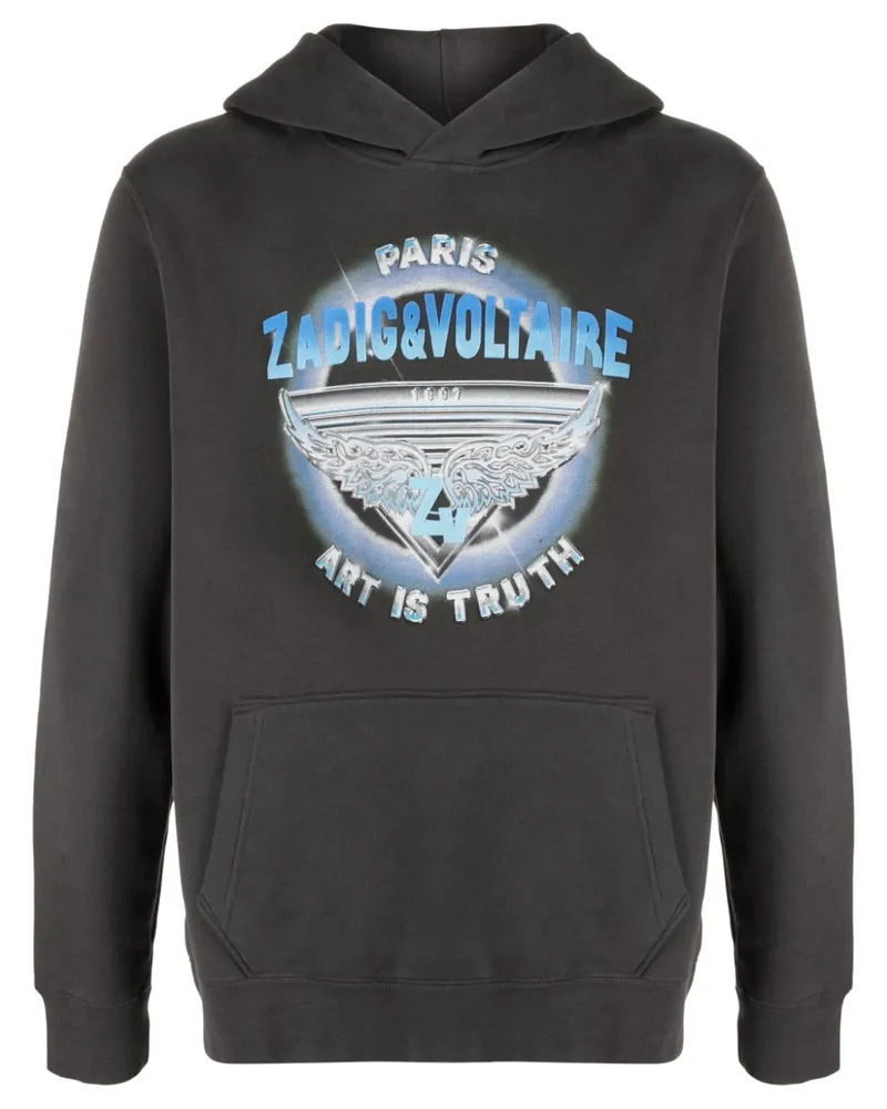 Zadig & Voltaire Hoodie mit Logo-Print - Grau Grau