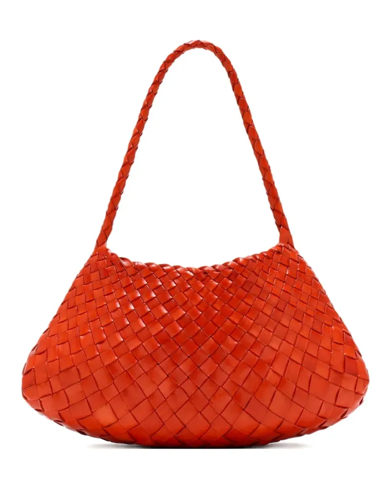 Dragon Diffusion Rosanna Schultertasche aus gewebtem Leder - Orange Orange