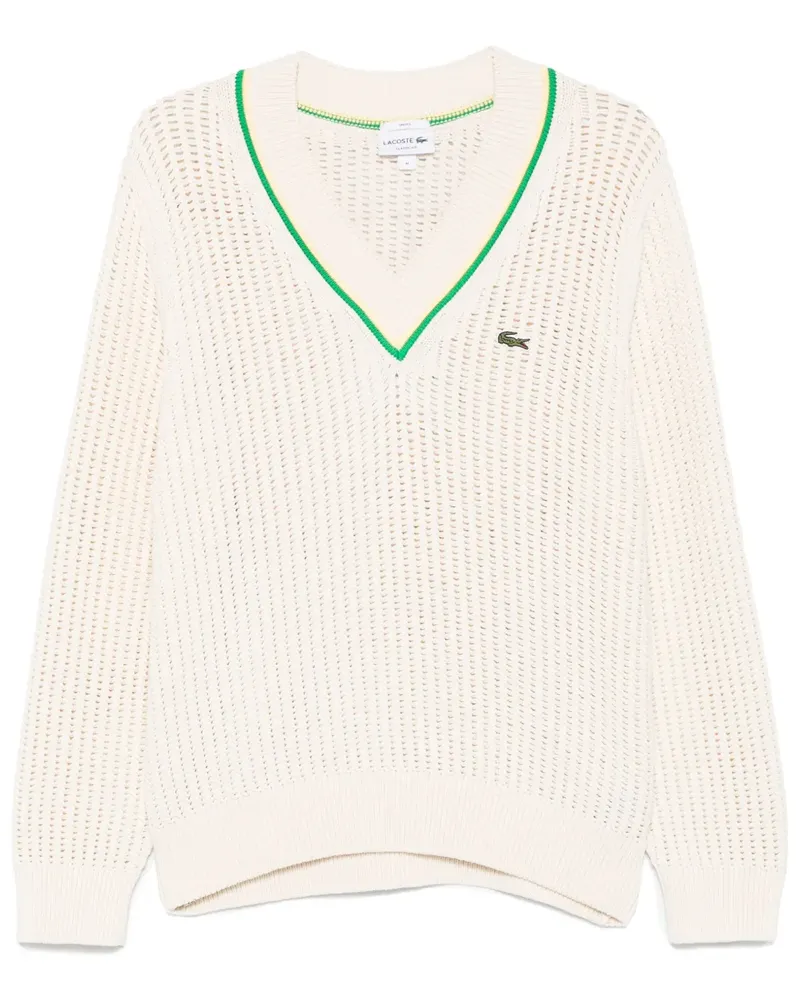 Lacoste Pullover mit Logo-Patch - Nude Nude