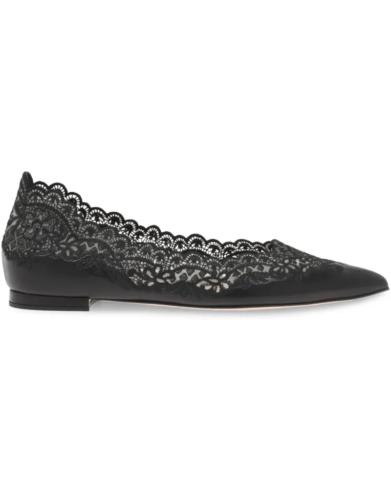 Gianvito Rossi Evie 05 Ballerinas - Schwarz Schwarz