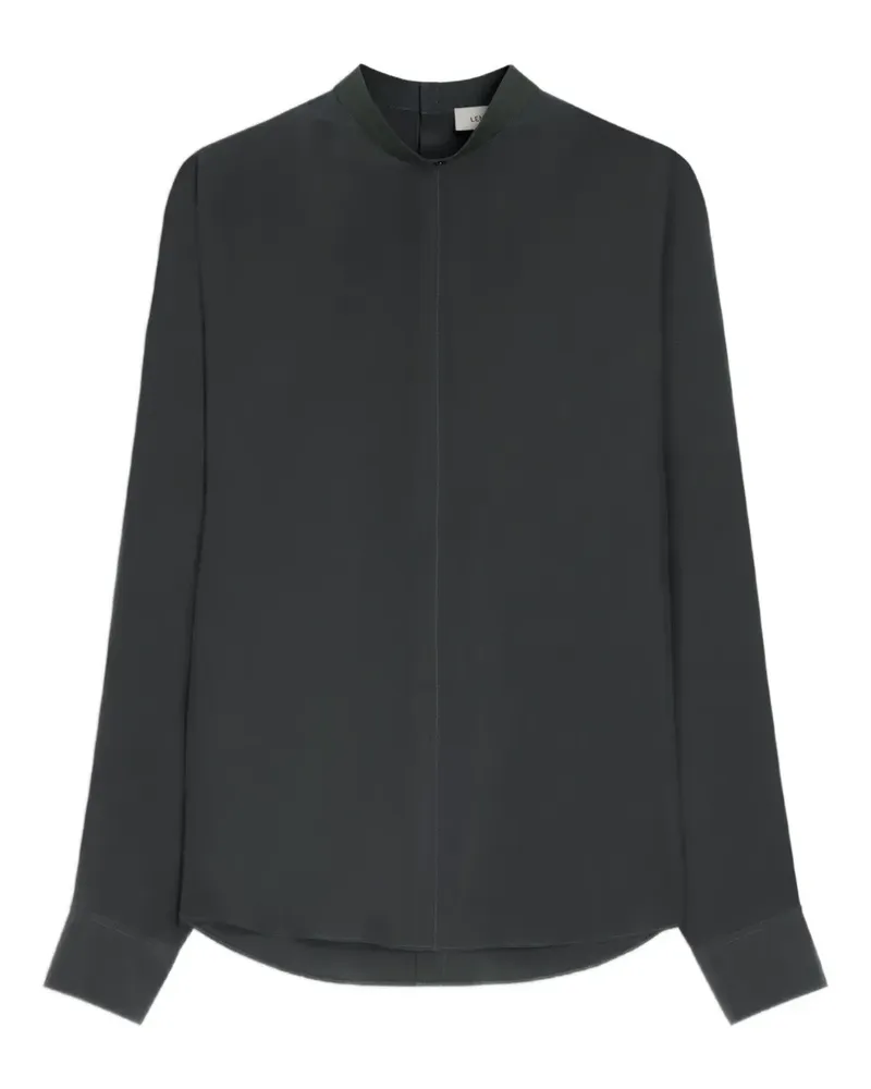 Christophe Lemaire long-sleeve plastron blouse - Grau Grau