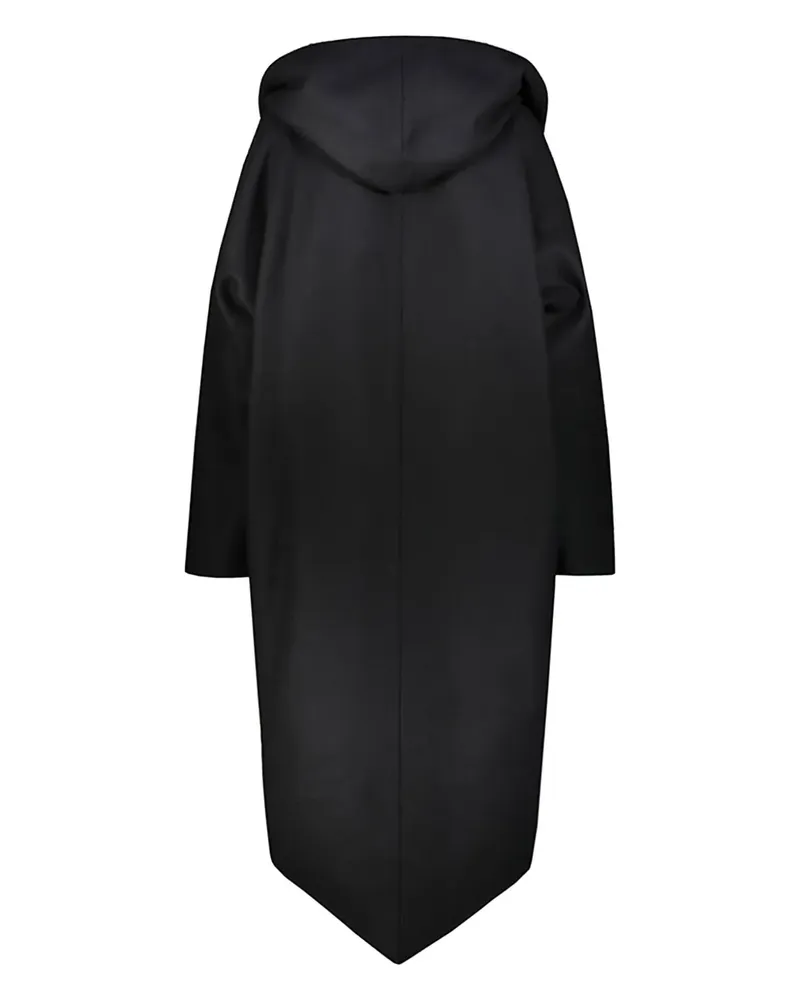 Alexandre Vauthier Asymmetrischer Kapuzenmantel - Schwarz Schwarz