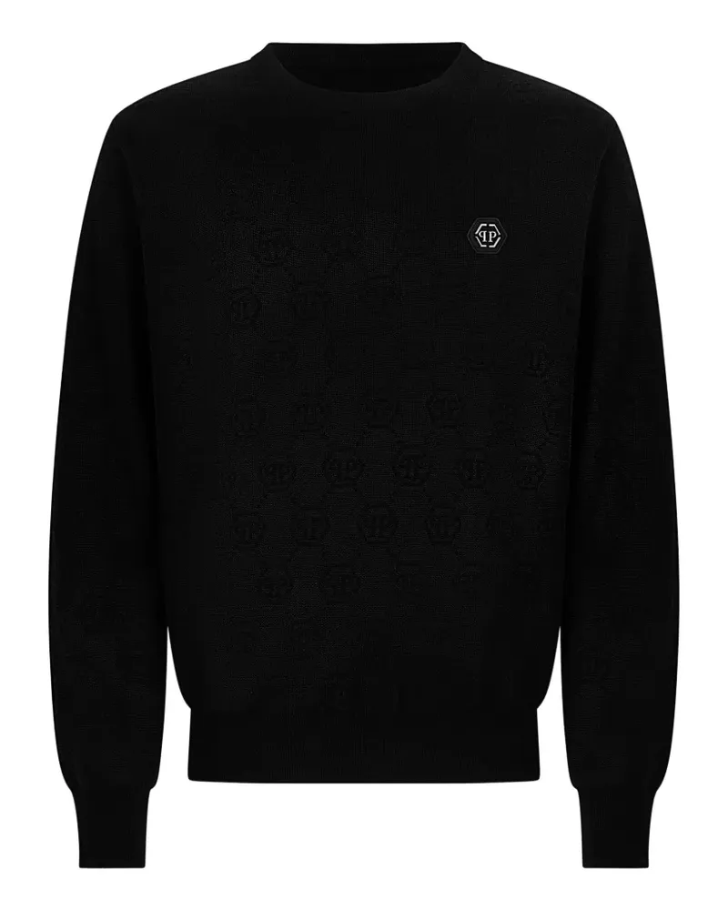 Philipp Plein Pullover mit Monogramm - Schwarz Schwarz