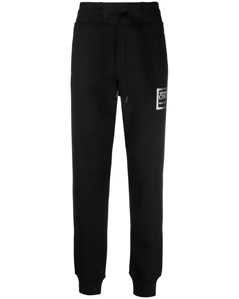 Versace Jeans Jogginghose mit Logo-Print - Schwarz Schwarz