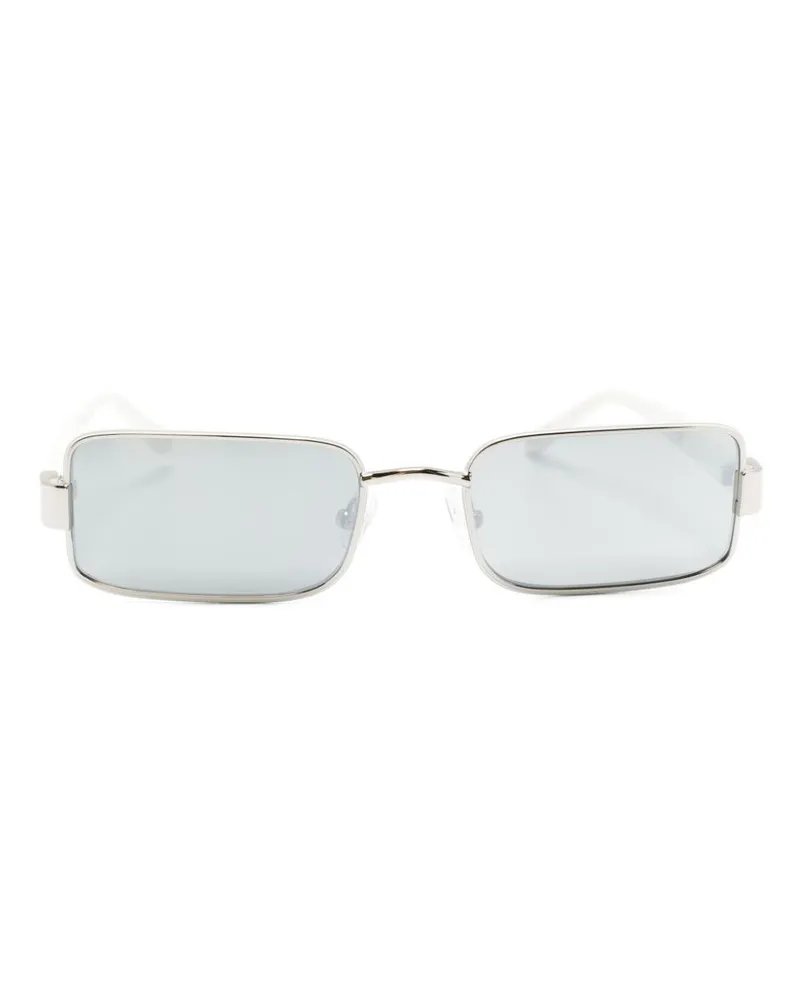 Linda Farrow Sonnenbrille mit eckigem Gestell - Silber Silber