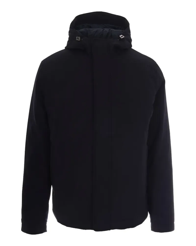 Herno hooded concealed-fastening jacket - Blau Blau