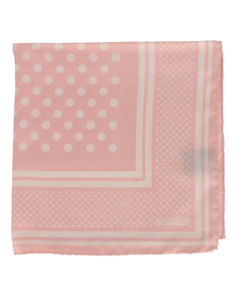 Tom Ford polka-dot silk pocket square - Orange Orange
