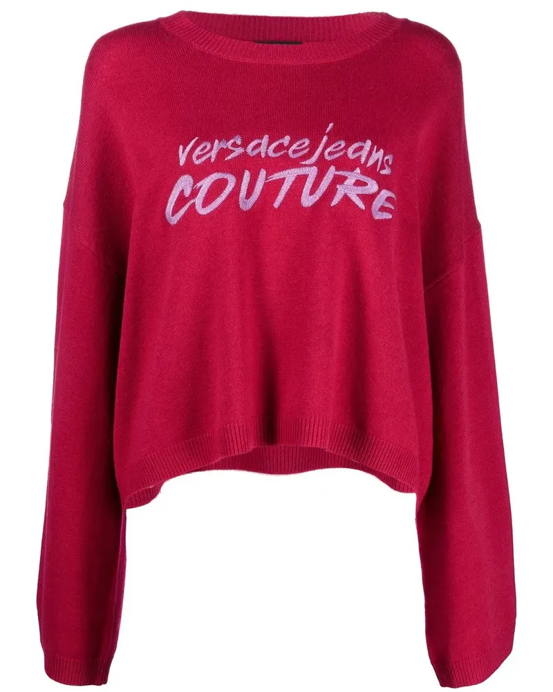 Versace Jeans Pullover mit Logo-Stickerei - Rosa Rosa