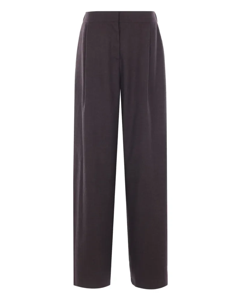 Dušan Gerade Hose mit Bundfalten - Grau Grau