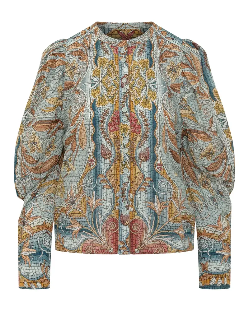 FARM Rio Mosaic Garden blouse - Blau Blau