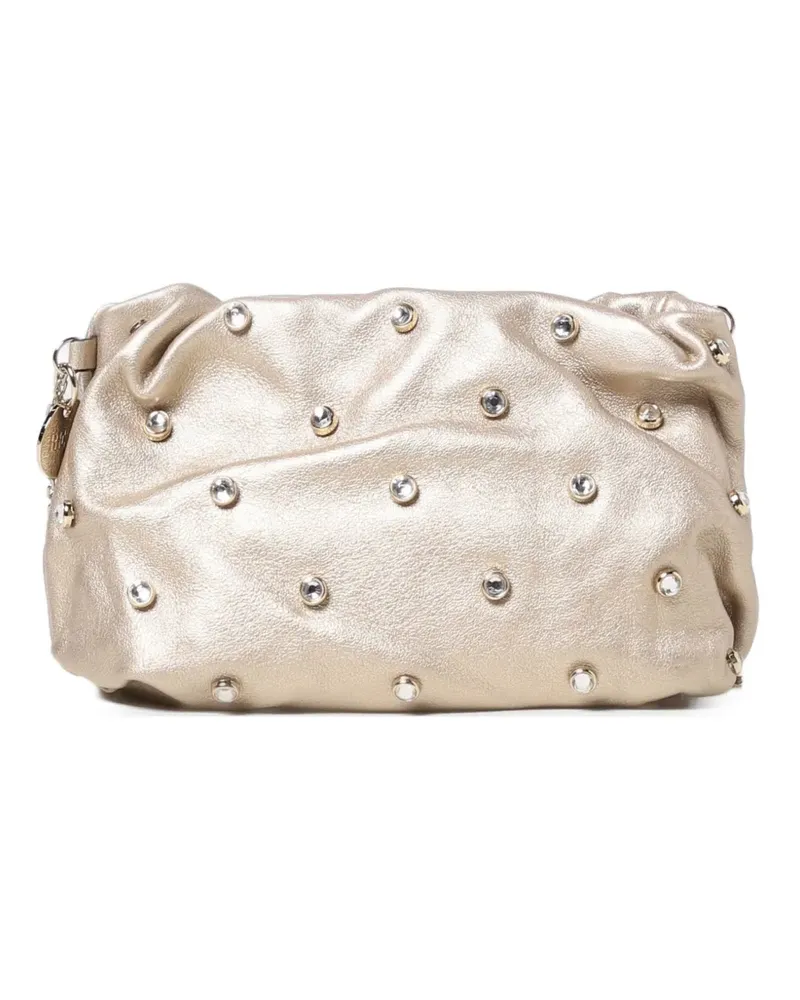 RED Valentino studded chain clutch bag - Gold Gold