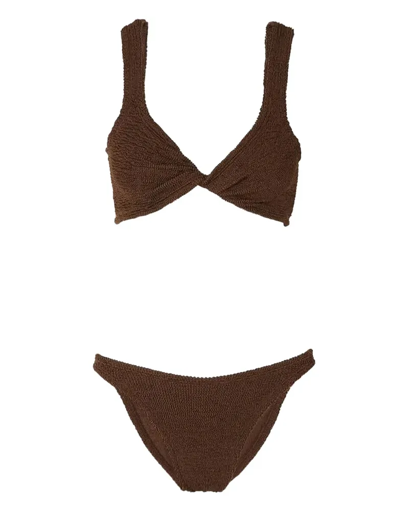 Hunza G Juno Bikini mit Twist-Detail - Braun Braun