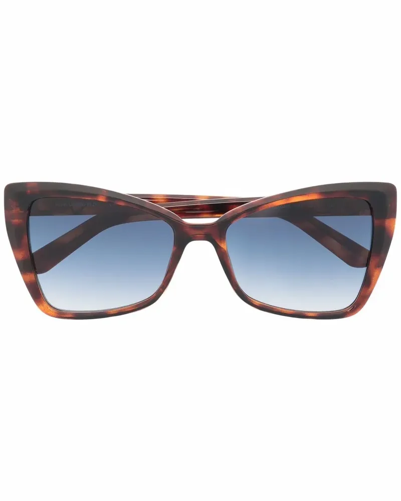 Karl Lagerfeld Cat-Eye-Sonnenbrille in Schildpattoptik - Braun Braun