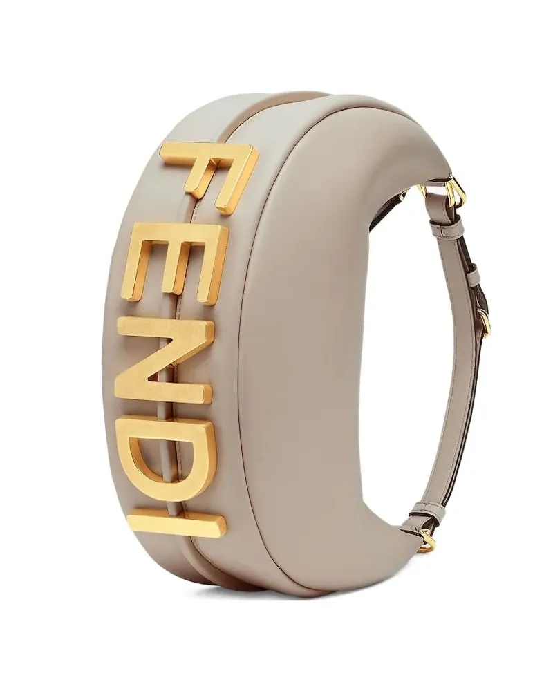 Fendi small graphy shoulder bag - Nude Nude