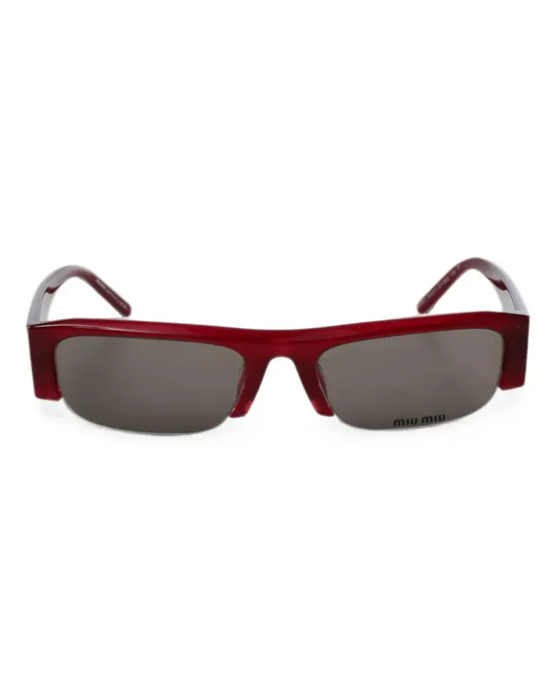 Miu Miu Vedette rectangle-frame sunglasses - Rot Rot
