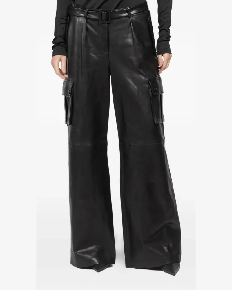 Jacob Lee cargo-pocket palazzo pants - Schwarz Schwarz
