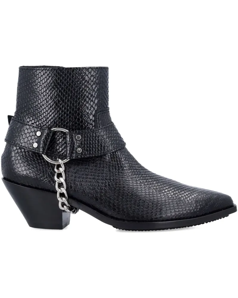 Junya Watanabe Stiefel mit Print - Schwarz Schwarz