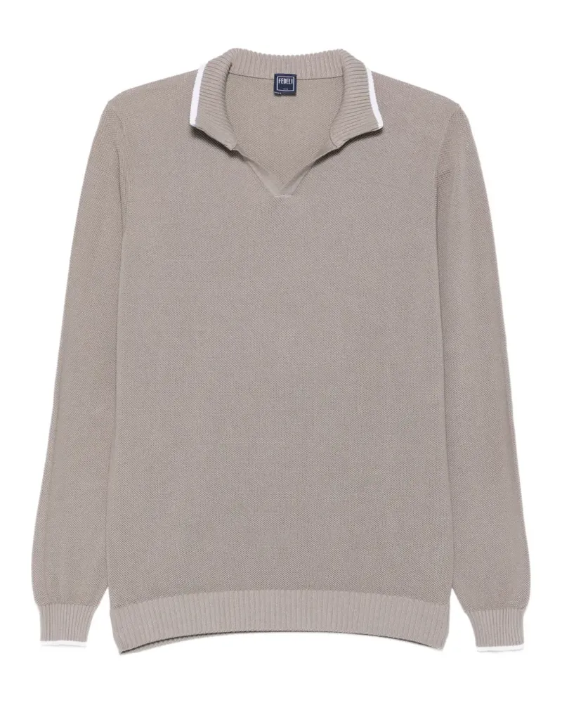 Fedeli polo-collar sweater - Grau Grau