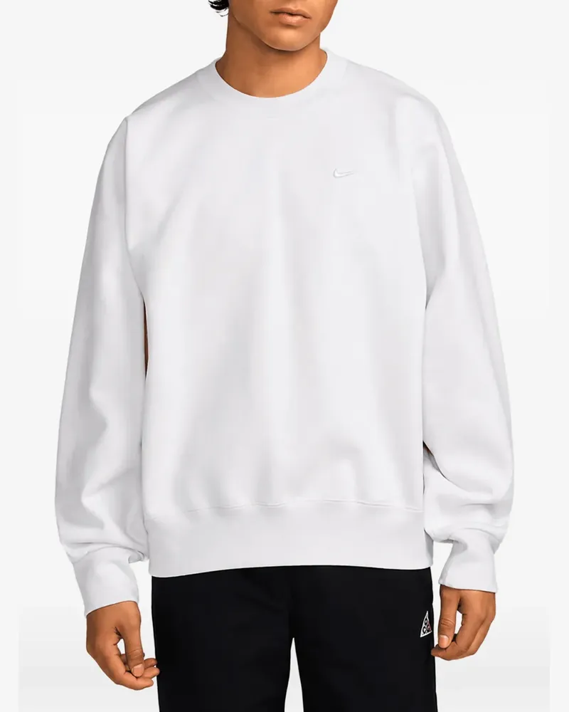 Nike Sweatshirt mit Logo-Stickerei - Weiß Weiß