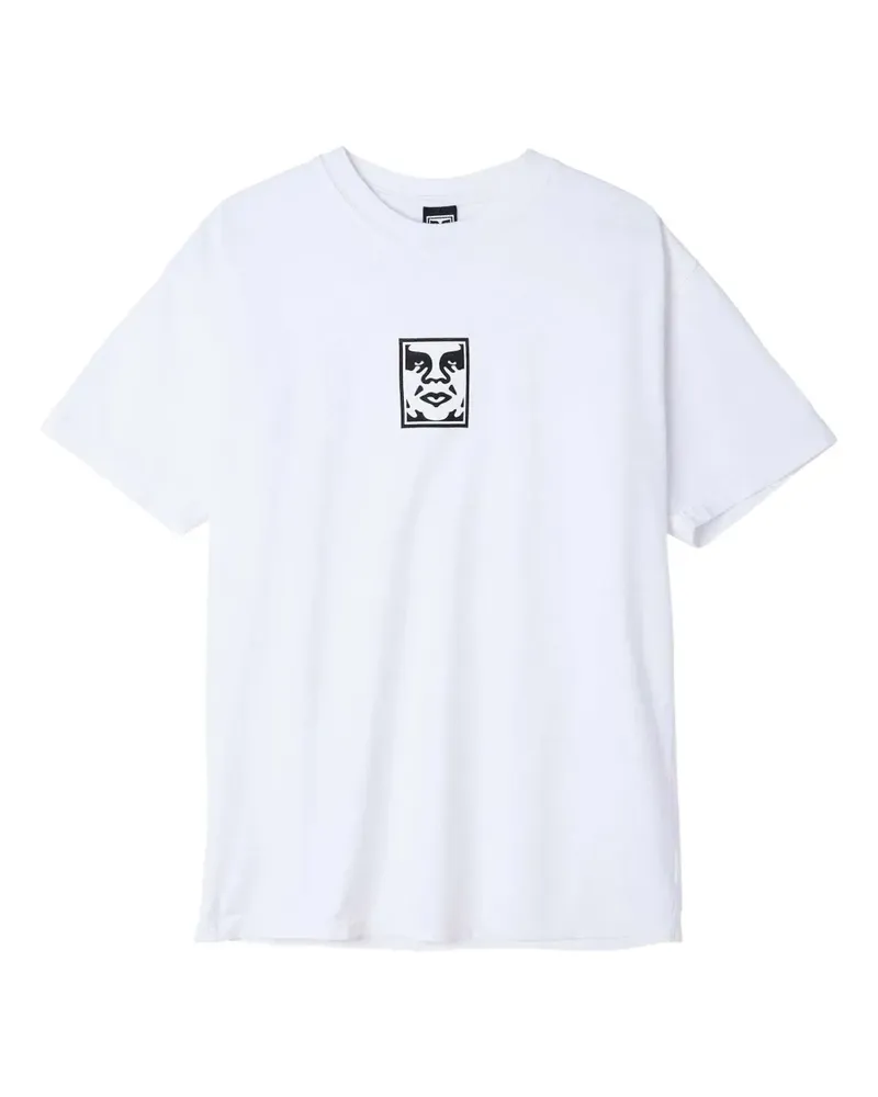 Obey T-Shirt mit Logo-Print - Weiß Weiß