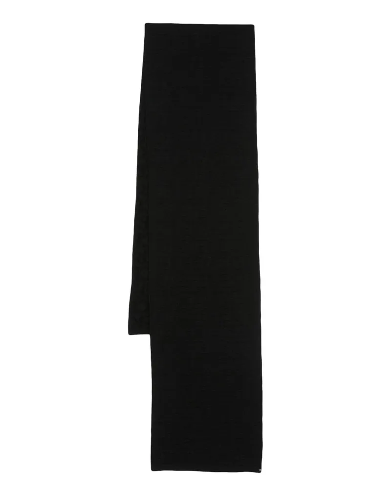 Versace Schal mit Intarsien-Logo - Schwarz Schwarz