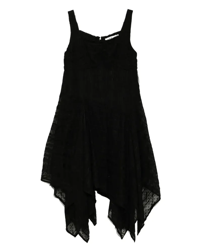 b+ab Minikleid mit eckigem Ausschnitt - Schwarz Schwarz