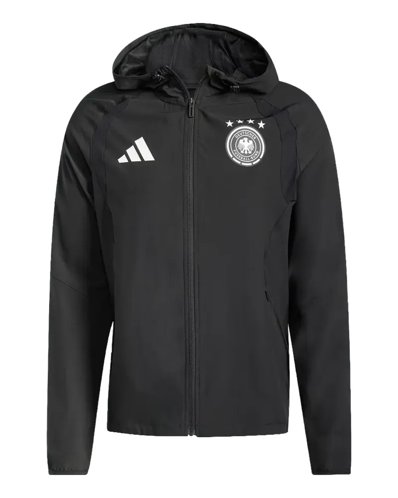 adidas Germany Tiro Windbreaker mit Reißverschluss - Schwarz Schwarz
