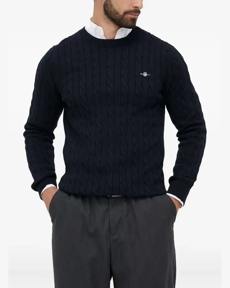 Gant Pullover mit rundem Ausschnitt - Blau Blau