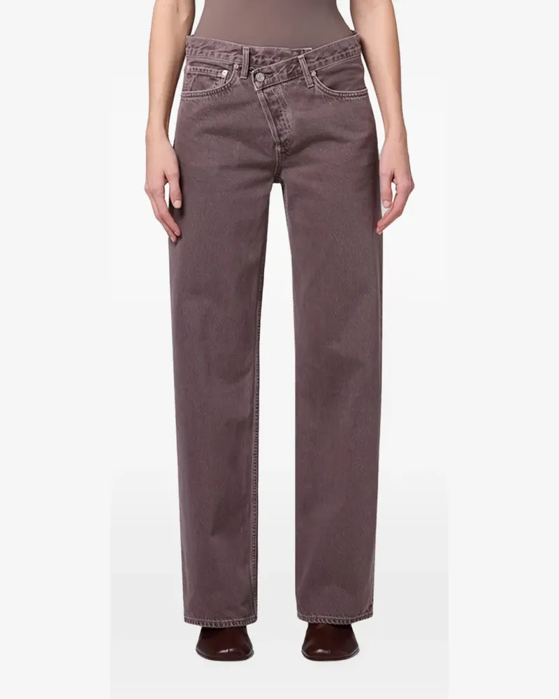 AGOLDE Criss Cross Straight-Leg-Jeans - Braun Braun
