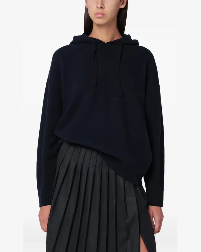 Roberto Collina Hoodie aus Schurwollgemisch - Schwarz Schwarz
