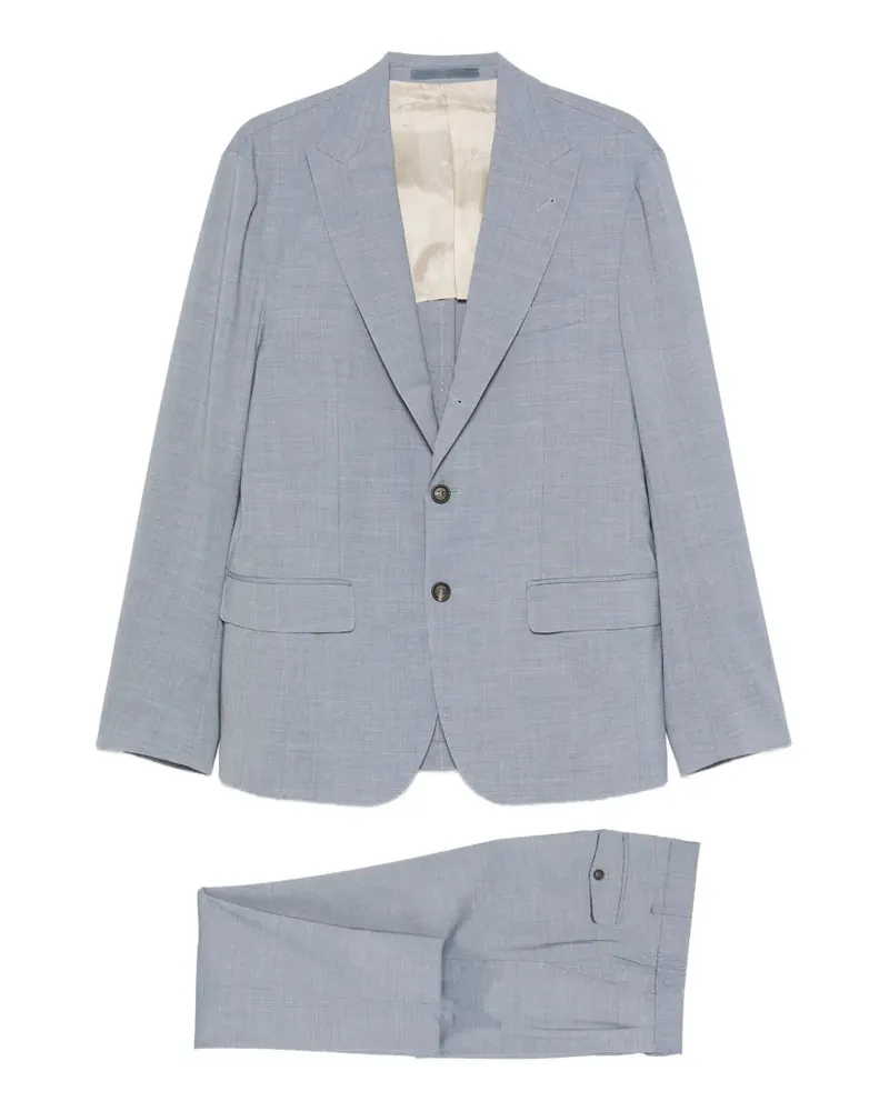 Eleventy peak-lapels single-breasted suit - Blau Blau