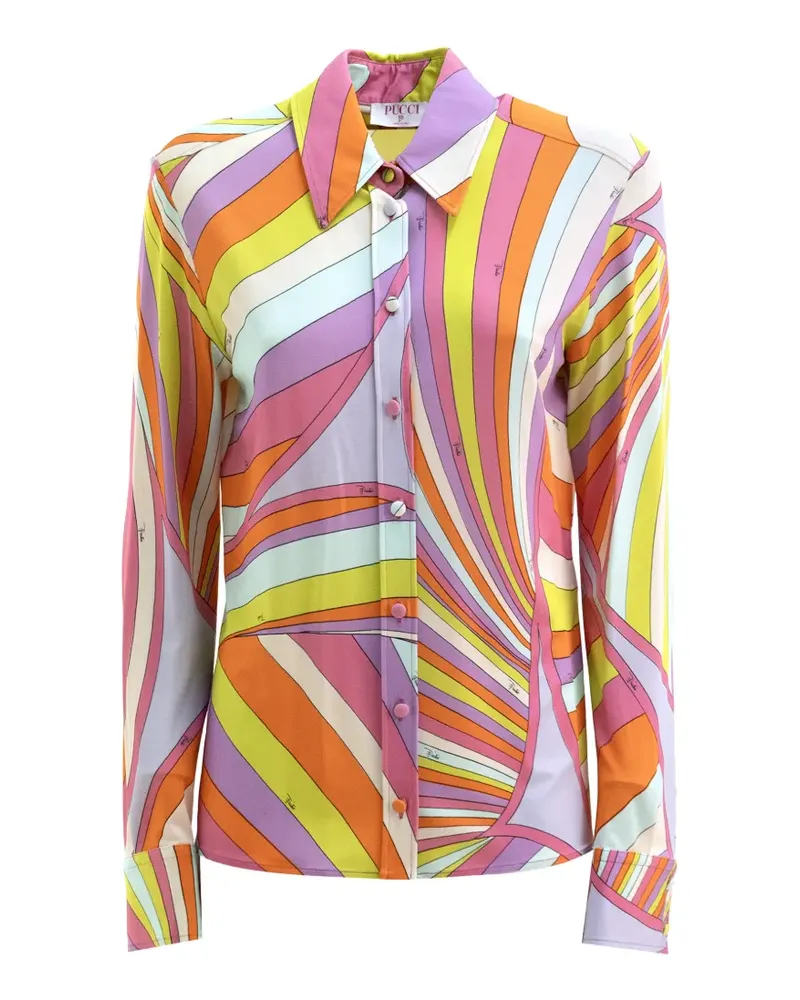 Emilio Pucci Iride-print long-sleeve shirt - Rosa Rosa