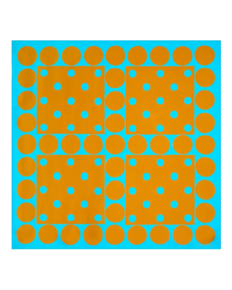 Dries van Noten Schal mit Polka Dots - Blau Blau