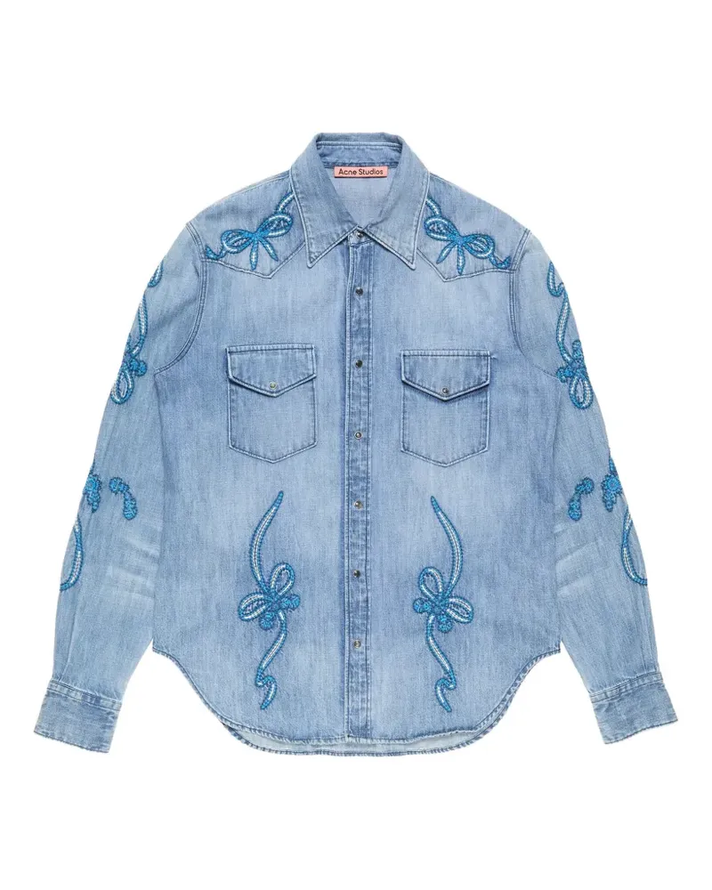 Acne Studios Hemd mit Stickerei - Blau Blau