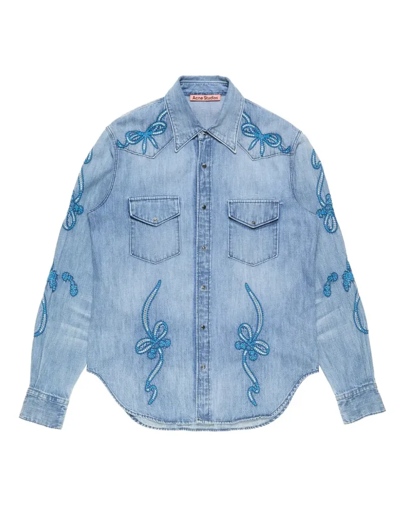 Acne Studios Hemd mit Stickerei - Blau Blau