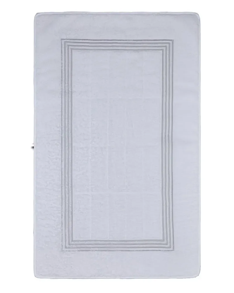 Thom Browne 4-Bar Badetuch (54cm x 87cm) - Weiß Weiß