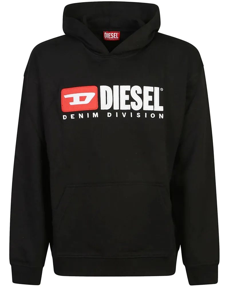 Diesel Hoodie mit Logo-Print - Schwarz Schwarz