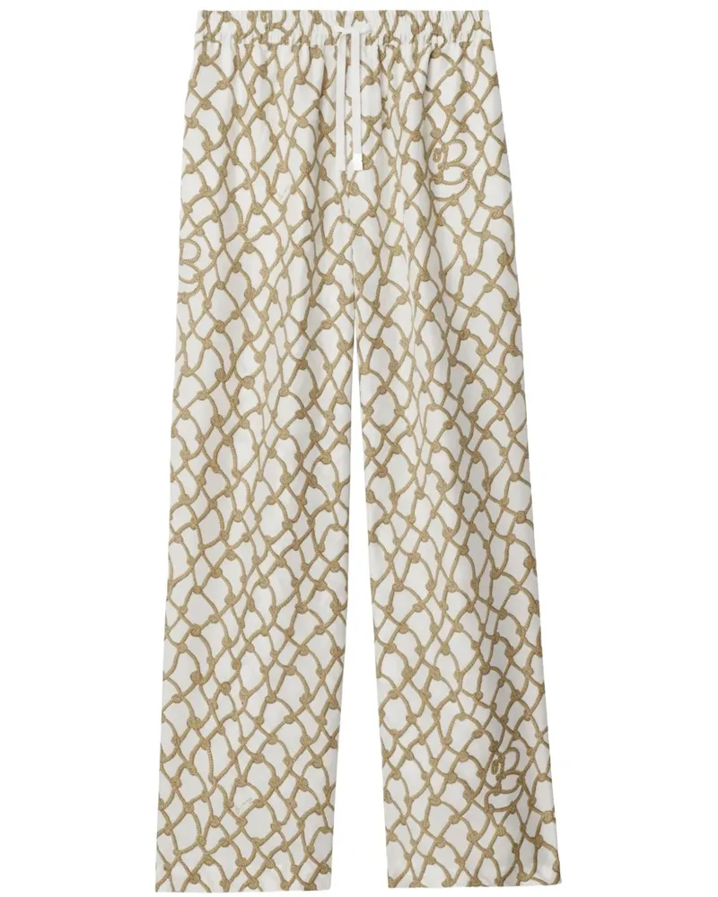 Burberry Hose mit Knoten-Print - Nude Nude