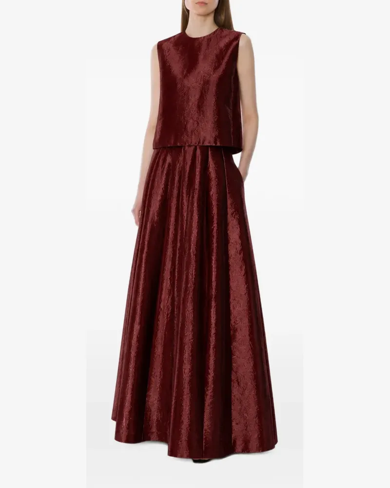 Alberta Ferretti high-waisted full maxi skirt - Rot Rot