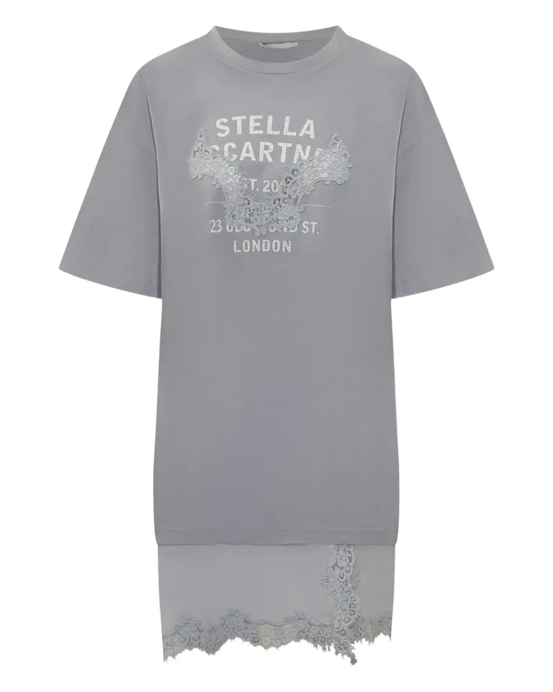 Stella McCartney Minikleid mit Spitze - Grau Grau
