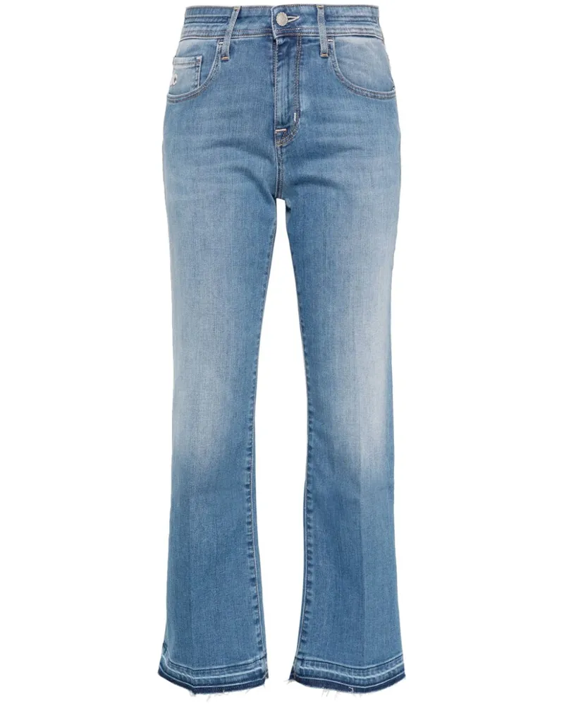 Jacob Cohën Straight-Leg-Jeans mit hohem Bund Blau